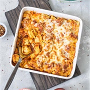 Chicken and Bacon Tortellini Marble Cheddar Bake