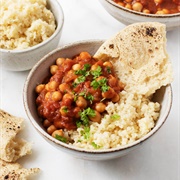Pea, Chickpea, and Tomato Sauce Stew