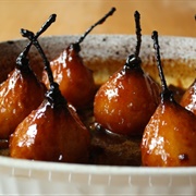 Apple Cider and Cardamom Roasted Pears