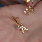 Initial Earrings