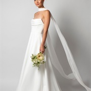 Neck Scarf With Wedding Dress