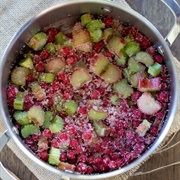 Stewed Rhubarb and Redcurrants