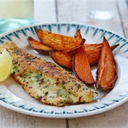 Roasted Sweet Potato and Fish