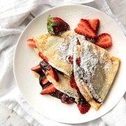 Nutella and Strawberry Crepe