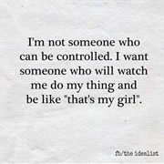 Let a Man Control Me