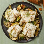 Roasted Zucchini and Fish