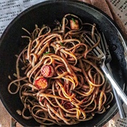 Vegan Scallop XO Sauce Linguine