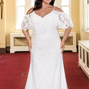 Peekaboo Shoulders Wedding Dress