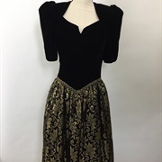 Dress Mixing Velvet and Other Fabric