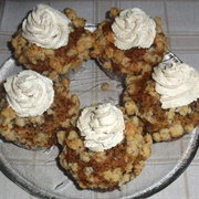 Vegan Pear Crumble Cupcakes With Walnut Frosting