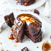 Chocolate and Salted Caramel Pancake
