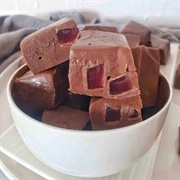 Chocolate and Turkish Delight Fudge