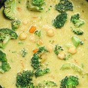 Almost-Alfredo Broccoli and Chickpeas