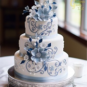 Flowers as Wedding Cake Topper