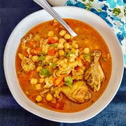Moroccan Chicken and Chickpea Soup