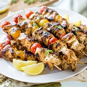 Garlic and Lemon Chicken Skewer