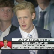 Gabriel Eliasson (Swedish) - 39th Overall Draft Pick 2024 by the Ottawa Senators