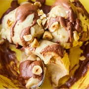 Banana Chocolate Caramel Swirl Ice Cream