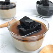 Grass Jelly Panna Cotta