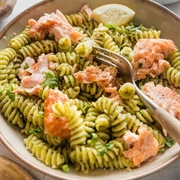 Pesto Salmon Pasta