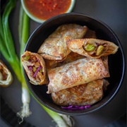 Mushroom and Edamame Spring Rolls