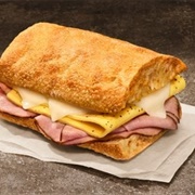 Ciabatta Ham, Egg & Cheese Sandwich
