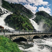Låtefossen Waterfall, Norway