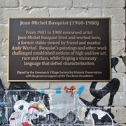 Jean-Michel Basquiat Commemorative Plaque