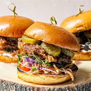 Mixed Microgreen and Fried Chicken Sandwich