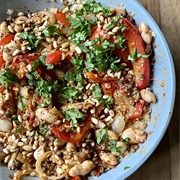 Bulgur, White Bean and Olive Salad