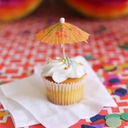 Cupcake With Paper Umbrella