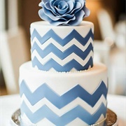 Chevron Print Wedding Cake