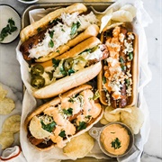 Eggnog Aioli Hot Dog