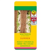 Chicken & Herby Pea Crush Sandwich