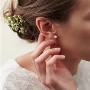 Stud Earrings With Wedding Dress