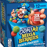 Captain Crunch&#39;s Oops! All Mega Berries Snack Pouches