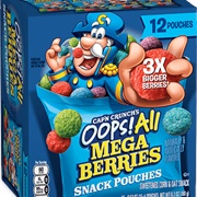 Captain Crunch's Oops! All Mega Berries Snack Pouches