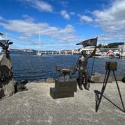 'Heading South' Statues at Hobart Harbour