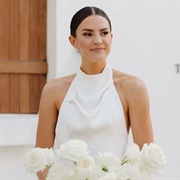 Ruched Halter Neck Wedding Dress