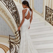 Scalloped Lace Around Open Back