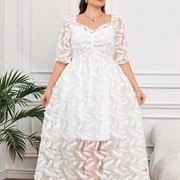 Feather Print on Dress