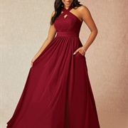 Maroon/Deep Red Dress