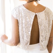 One-Button Open Back on Bodice