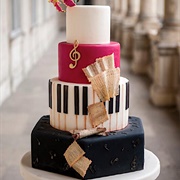 Music Themed Wedding Cake