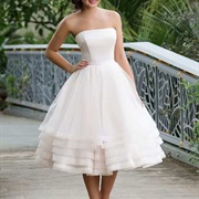 Long Layers Stacked at Bottom of Skirt