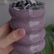 White Choc Blueberry Chia Seed Pudding