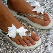 Flip Flop Sandals With Wedding Dress
