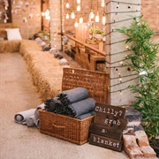 Display of Blankets for Guests