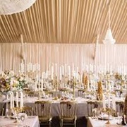 Ripple-Effect Drapery at Reception