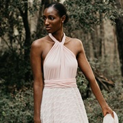 Twisted Fabric Halter Neck